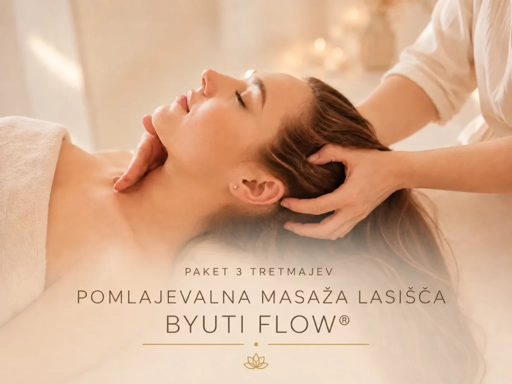 Pomlajevalna masaža lasišča Byuti Flow® paket 3 tretmajev
